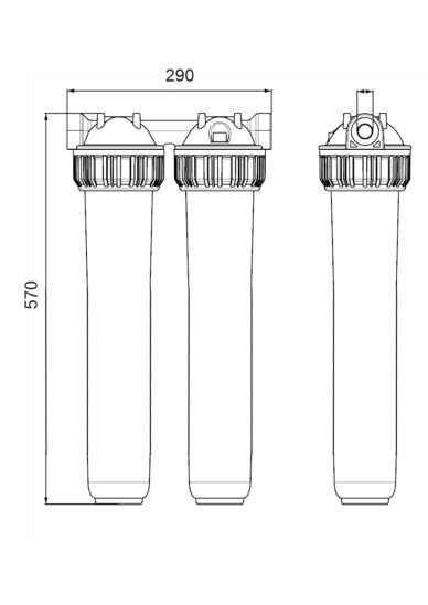 20" İkili Filtre Kabı