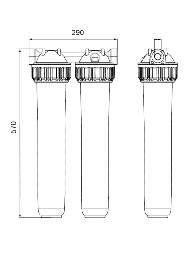 20" İkili Filtre Kabı