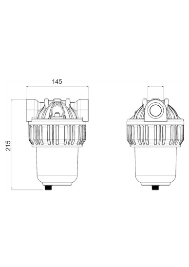5" Tahliyeli Tombul Filtre Kabı 5" Tahliyeli Tombul Filtre Kabı