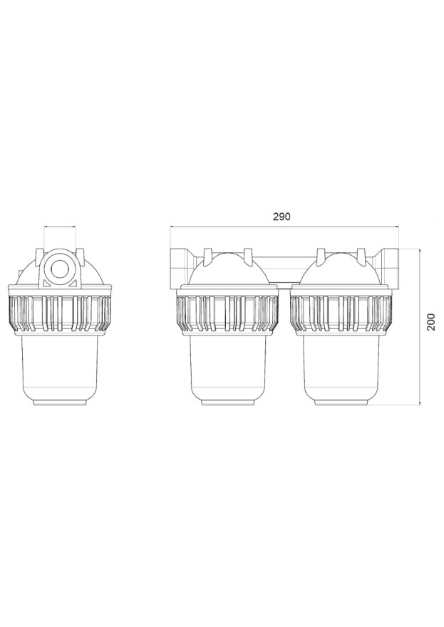 5" İkili Tombul Filtre Kabı 5" İkili Tombul Filtre Kabı