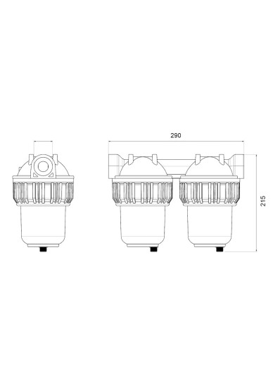 5" İkili Tahliyeli Tombul Filtre Kabı 5" İkili Tahliyeli Tombul Filtre Kabı