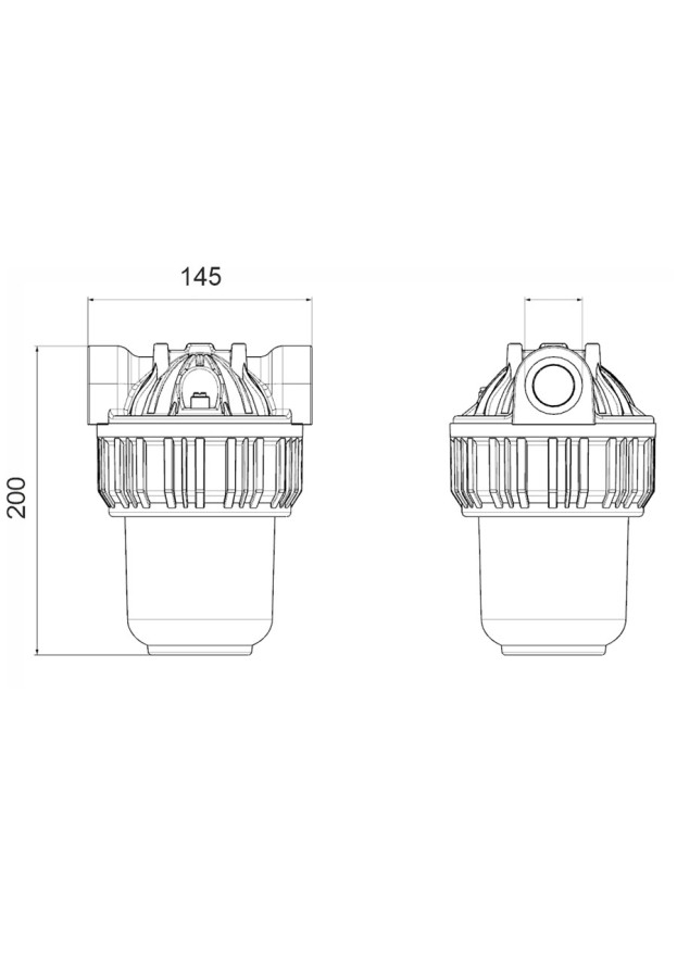 5" Tombul Filtre Kabı